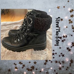 Steve Madden (9 1/2) Black Keystone Boots